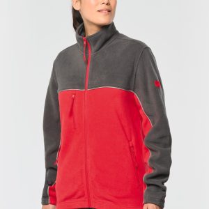 WK904 - Casaco polar bicolor eco-responsável unissexo