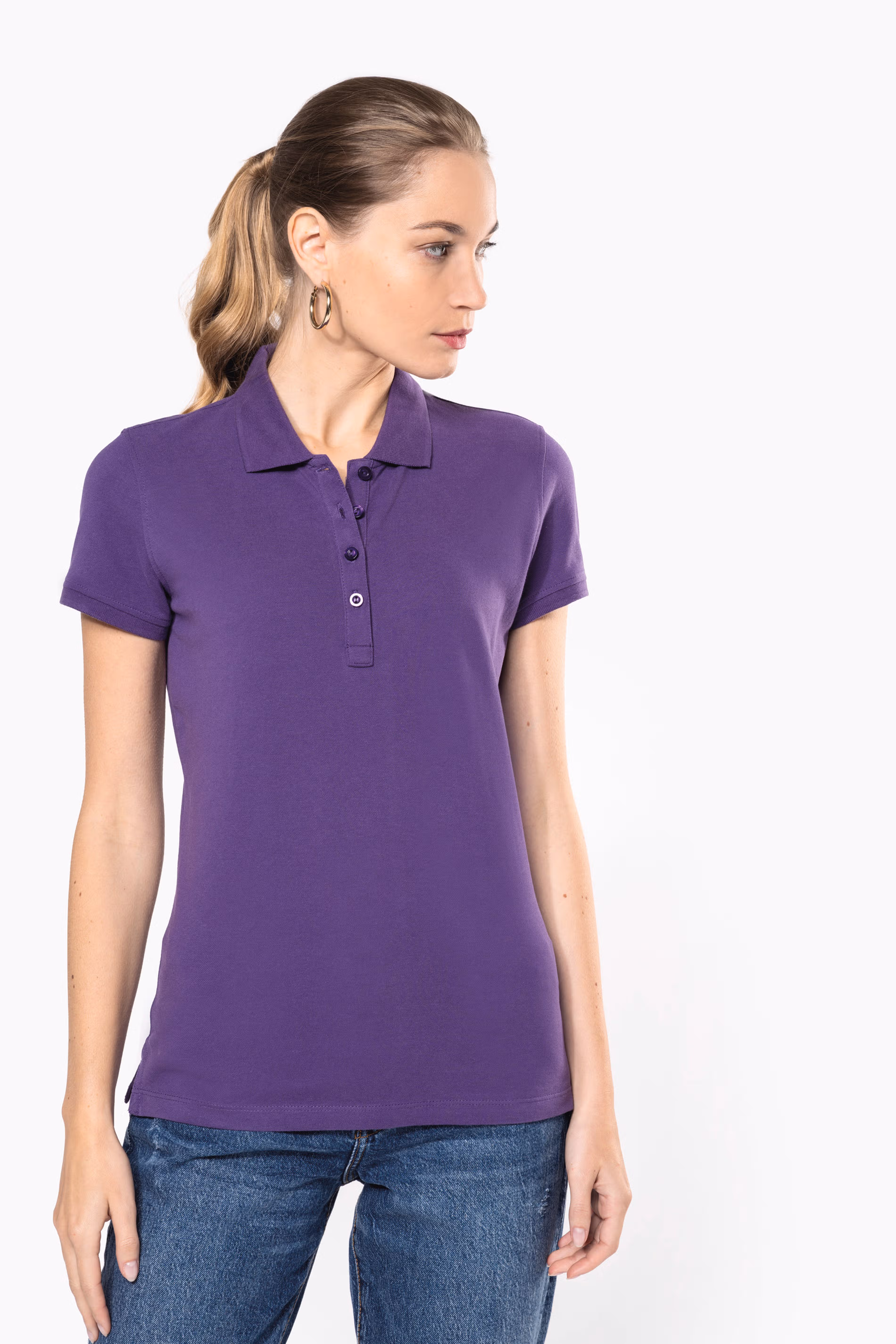 K255 - Polo piqué de senhora de manga curta