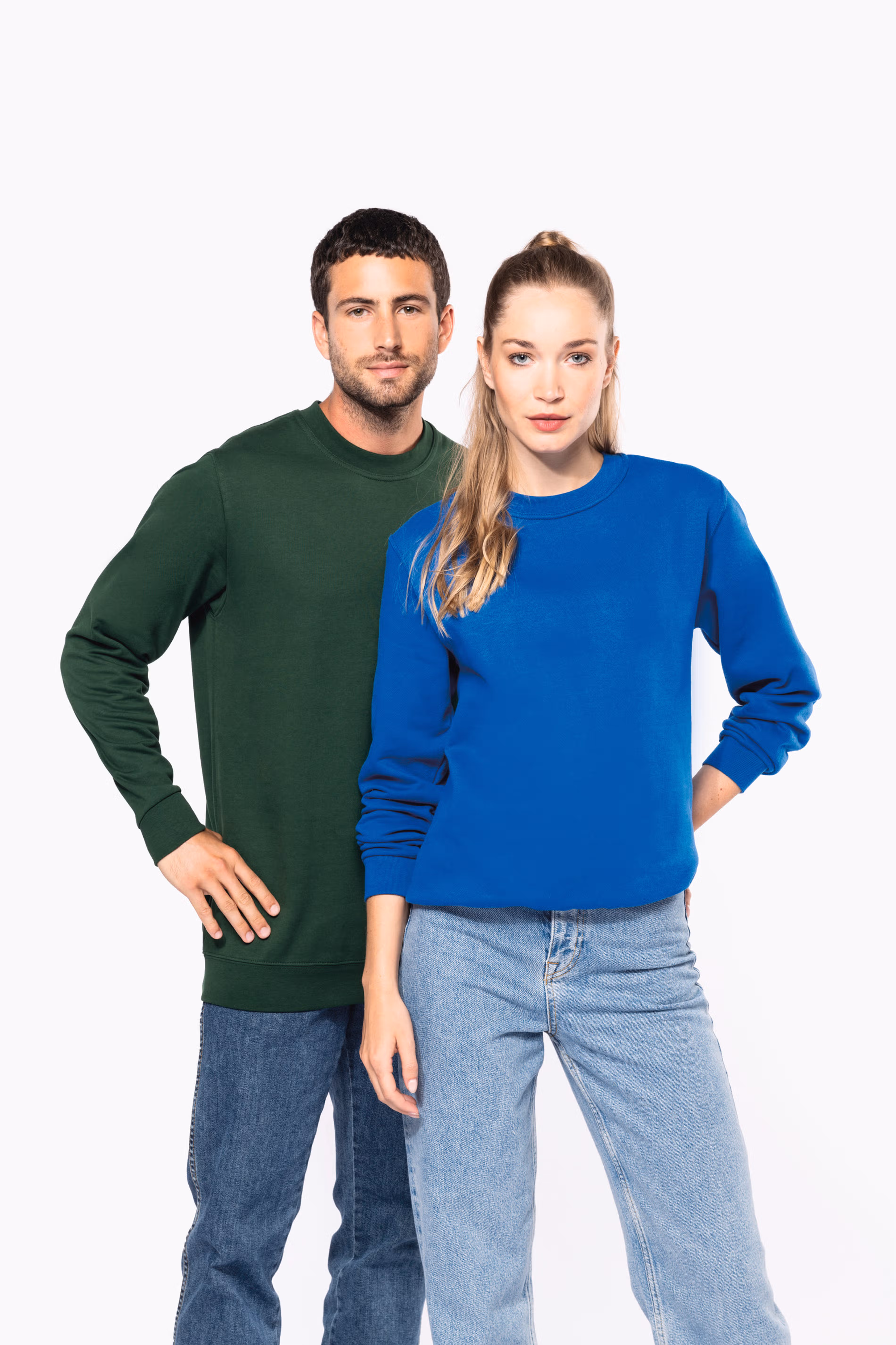 K4040 - Sweatshirt decote redondo reciclada unissexo