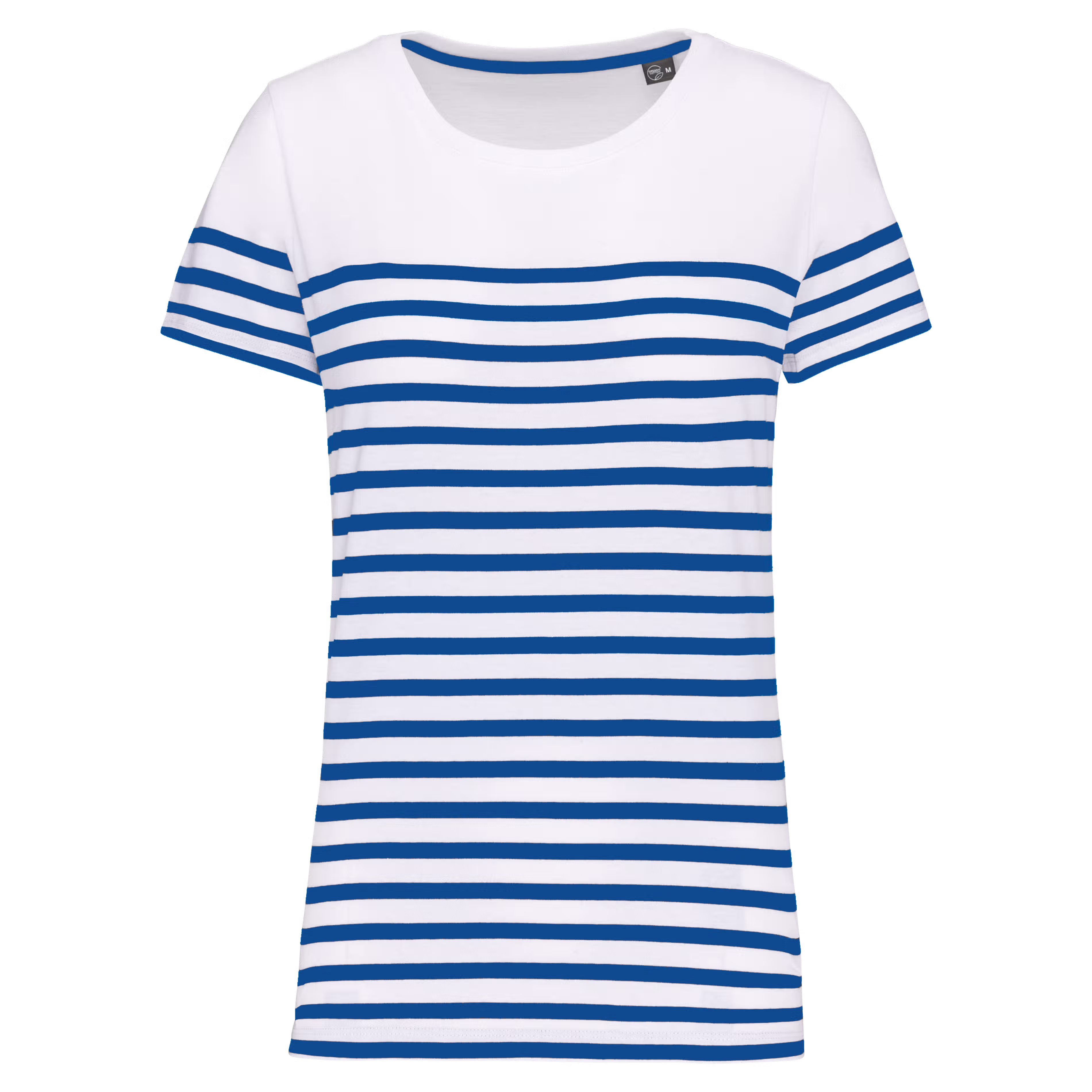 K3034 - T-shirt estilo marinheiro Bio com decote redondo para senhora - Imagem 2
