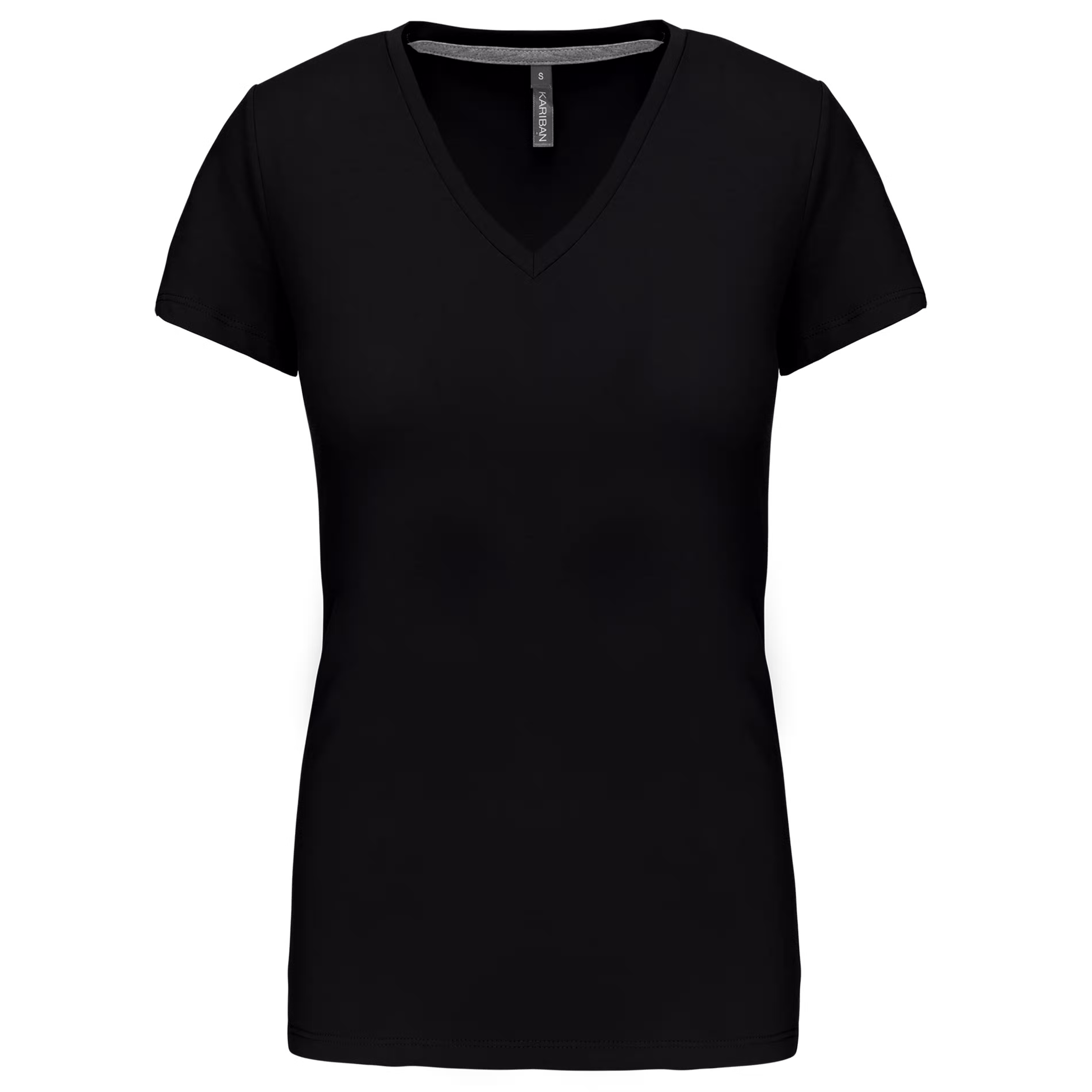 K381 - T-shirt de senhora de manga curta e decote V - Imagem 4