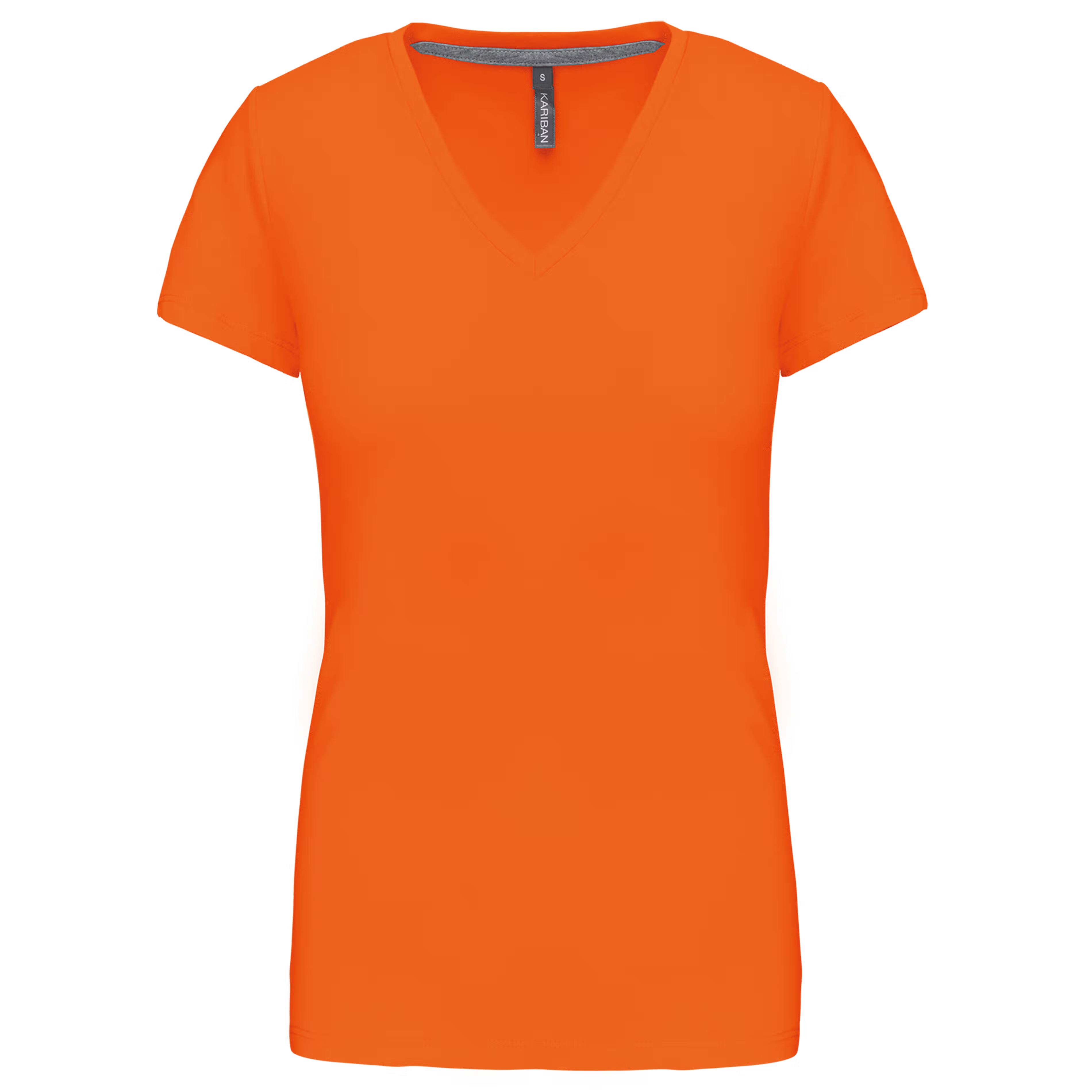 K381 - T-shirt de senhora de manga curta e decote V - Imagem 6