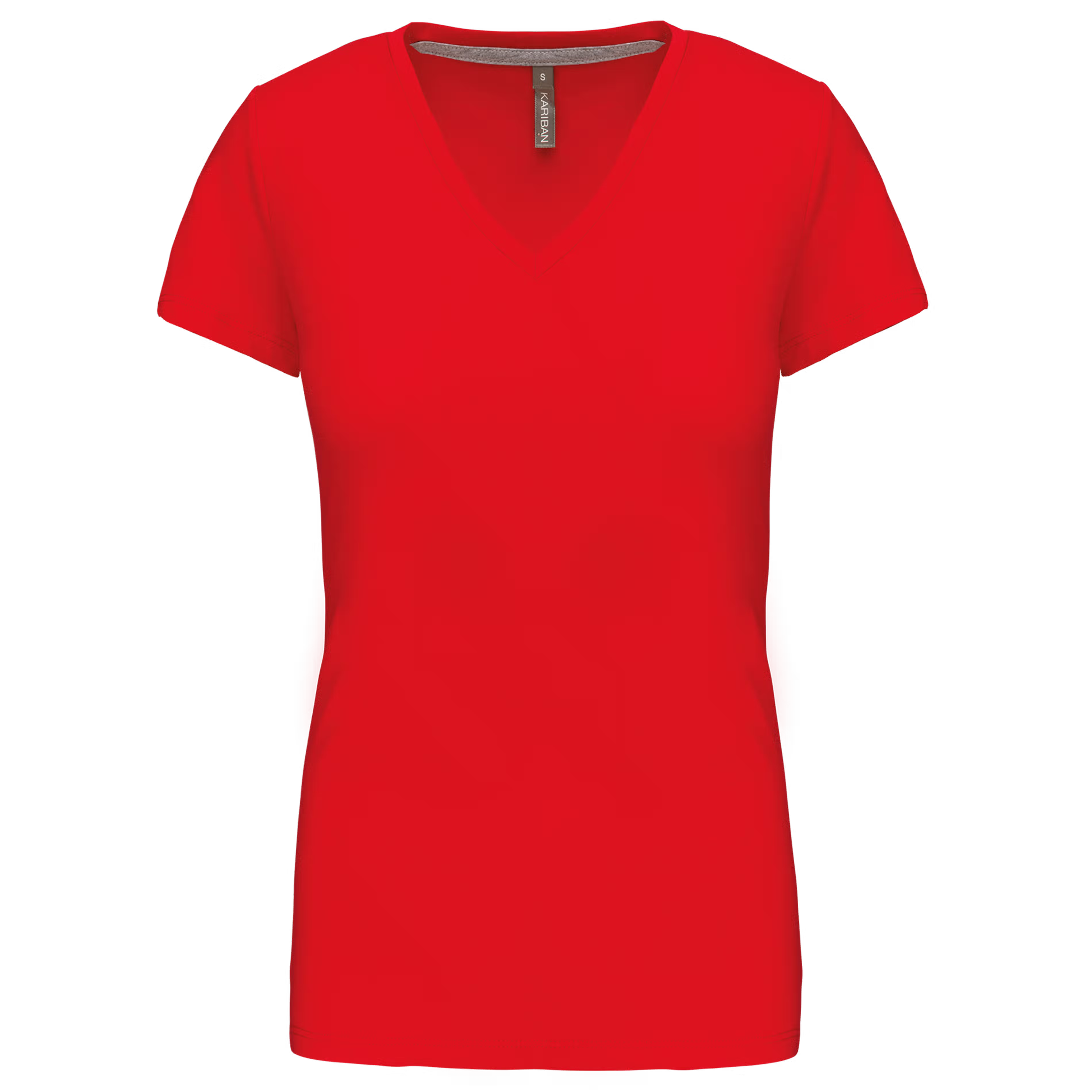 K381 - T-shirt de senhora de manga curta e decote V - Imagem 7