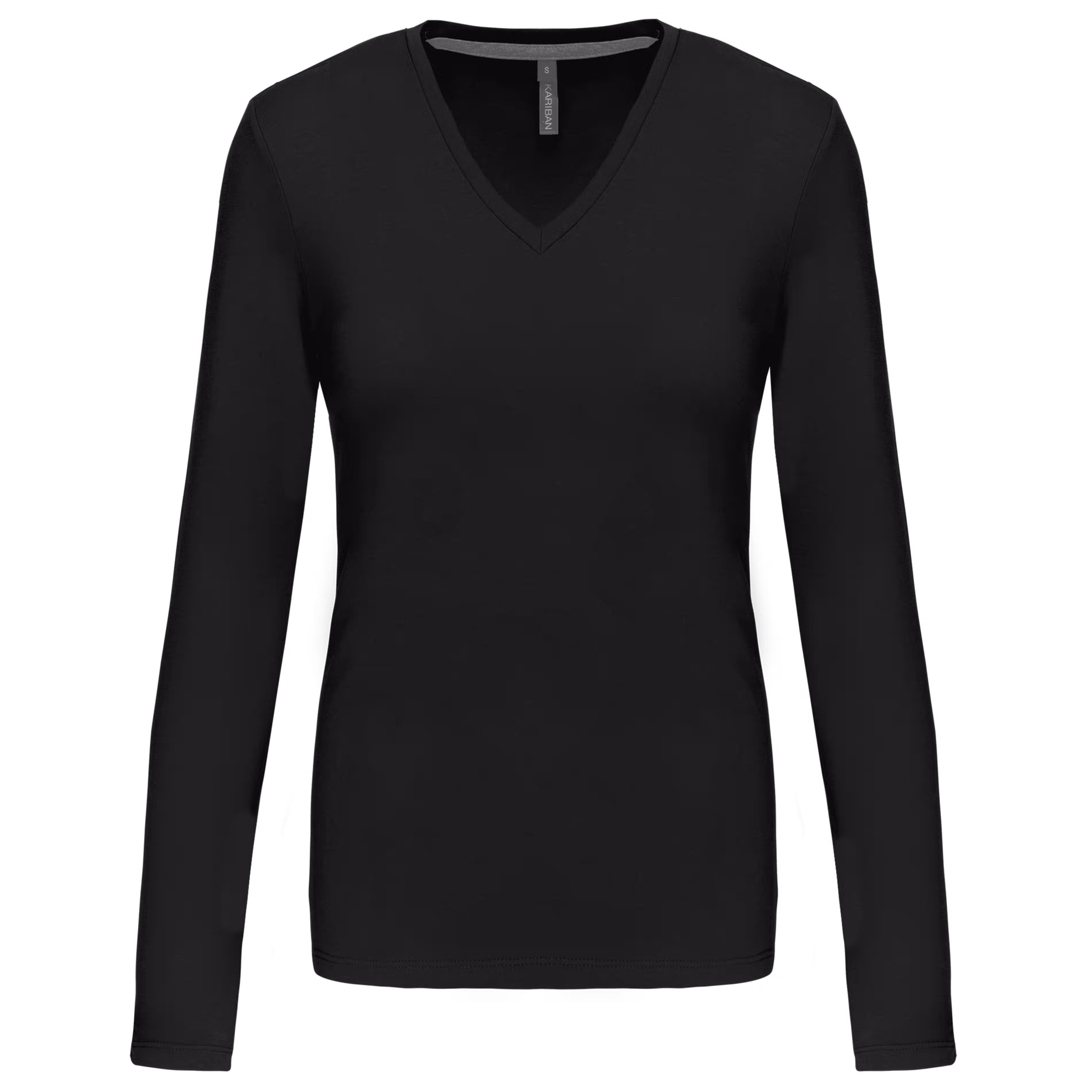 K382 - T-shirt de manga comprida decote V senhora - Imagem 5