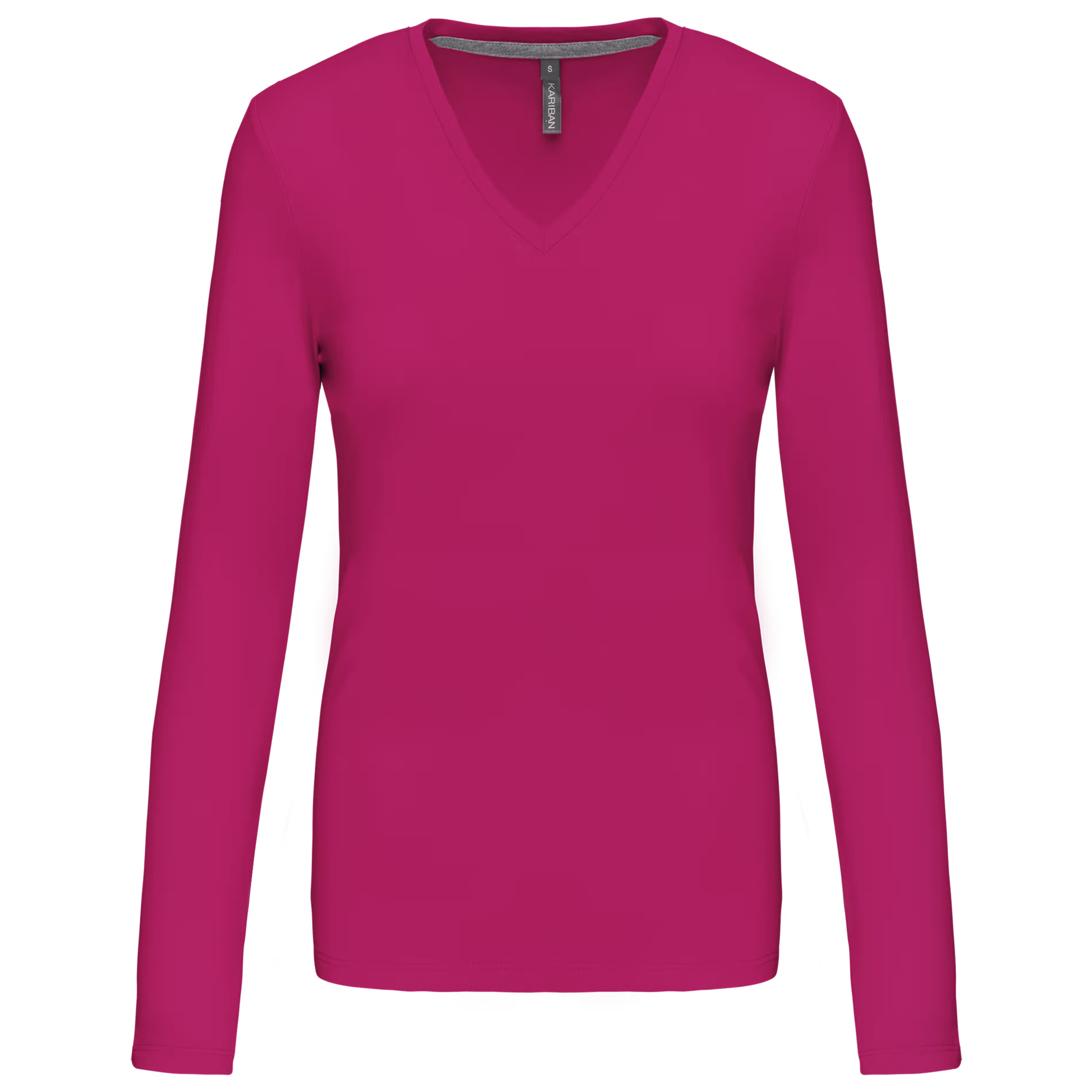 K382 - T-shirt de manga comprida decote V senhora - Imagem 6
