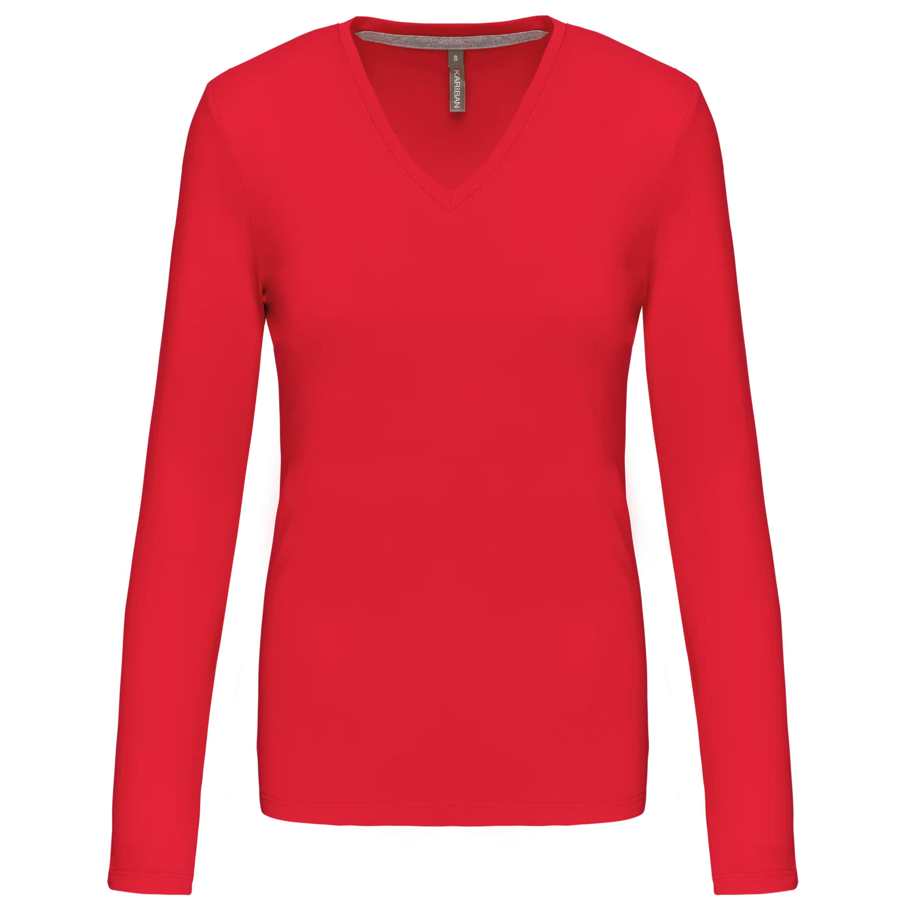 K382 - T-shirt de manga comprida decote V senhora - Imagem 8