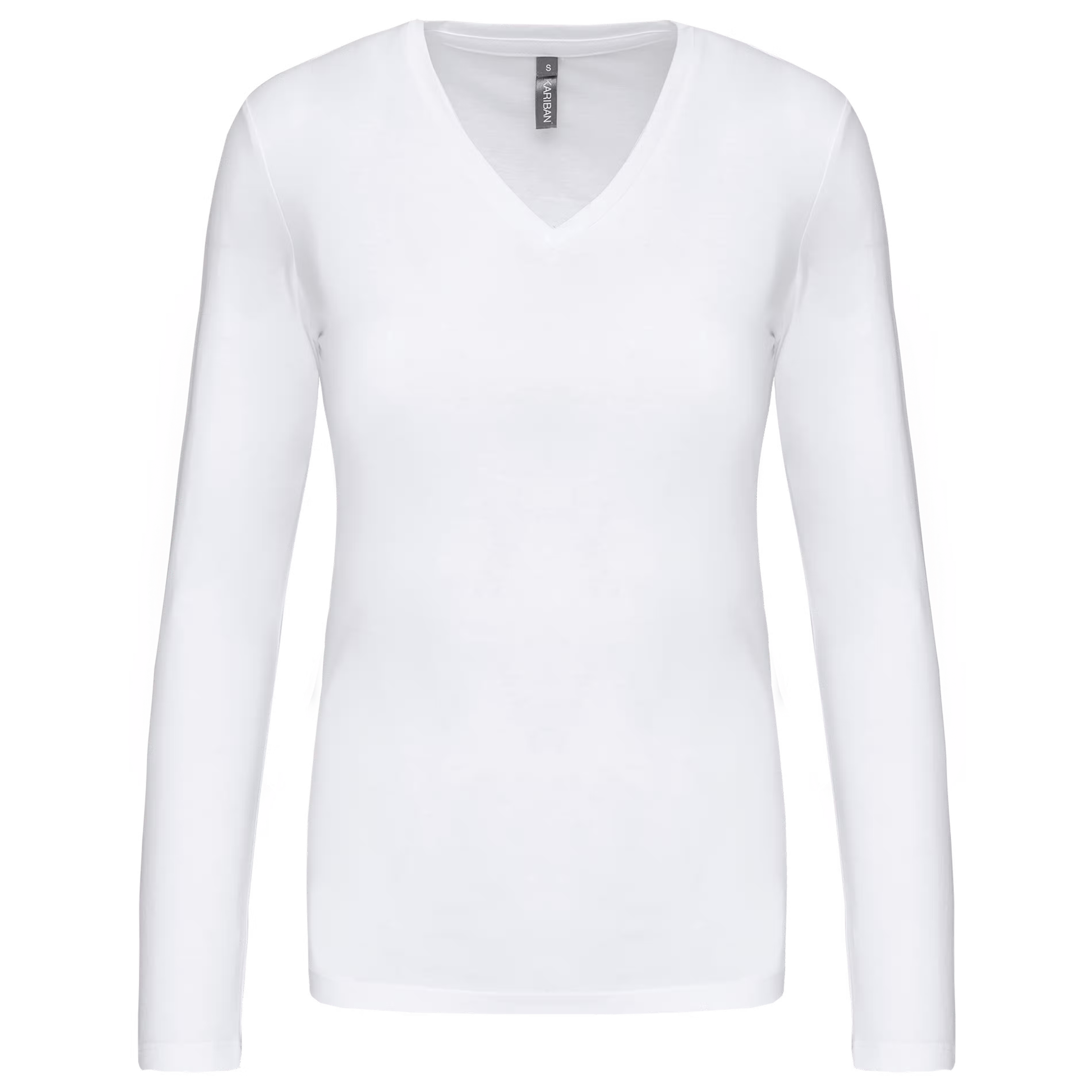 K382 - T-shirt de manga comprida decote V senhora - Imagem 9